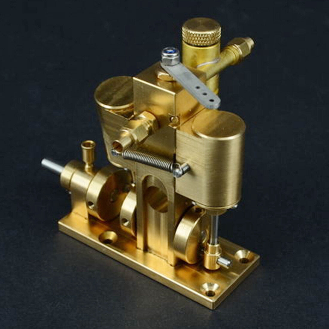 Miniatur-Dampfmaschinenmodell aus reinem Kupfer ohne Kessel, kreatives Geschenkset, Spielzeugmodell einer Dampfmaschine.