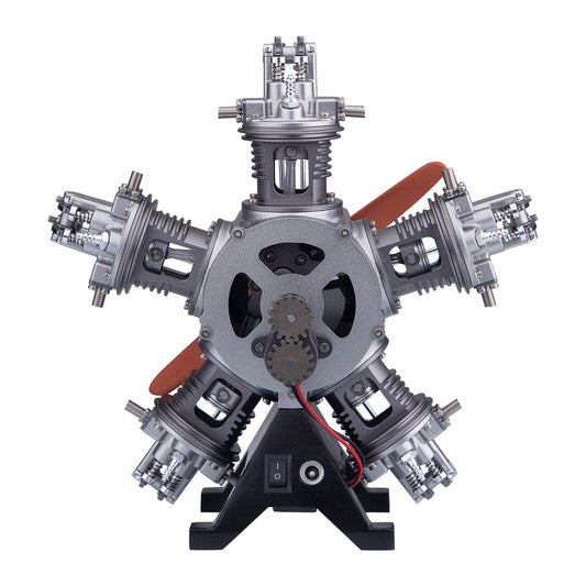TECHING 5-Zylinder-Sternmotor-Modellbausatz - Baue deinen eigenen funktionierenden Motor - 230+ Teile 