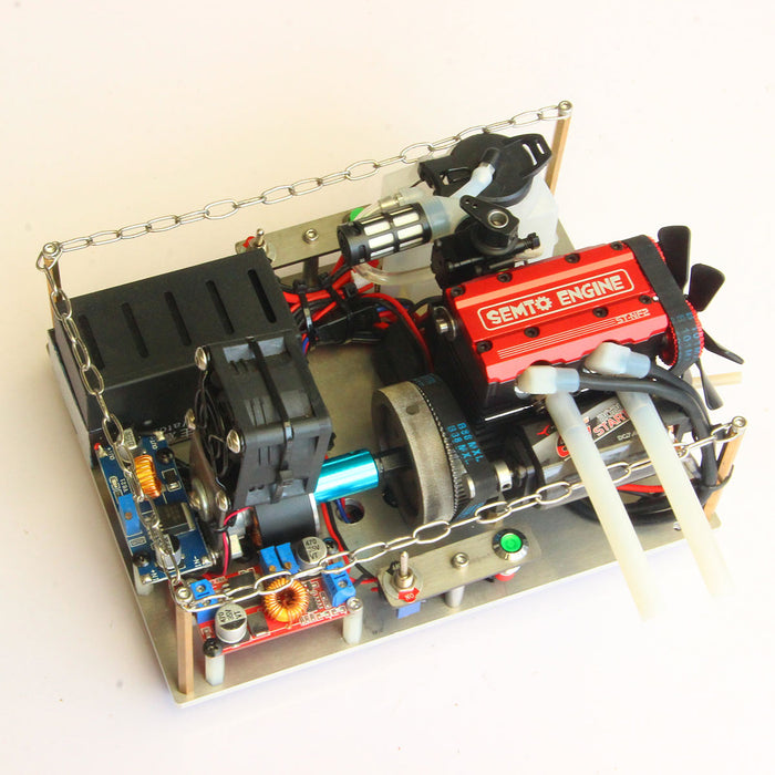 SEMTO ST-NF2 L2 DIY Miniature Gasoline Engine Model with 12V DC Generator, Stabilized Charging Module and Base Ignition Set enginediyshop
