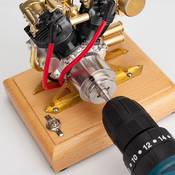 RETROL R29 4.2CC Mini OHV V-Twin Double-cylinder Four-stroke Gasoline Engine Internal Combustion Engine Model for Motorcycle