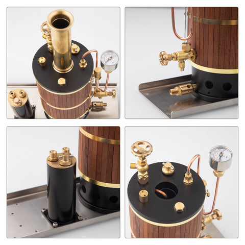 Vertikaler Kessel Dampfkessel Modell für Dampfschiffsmotor Modell - 230 ml 8