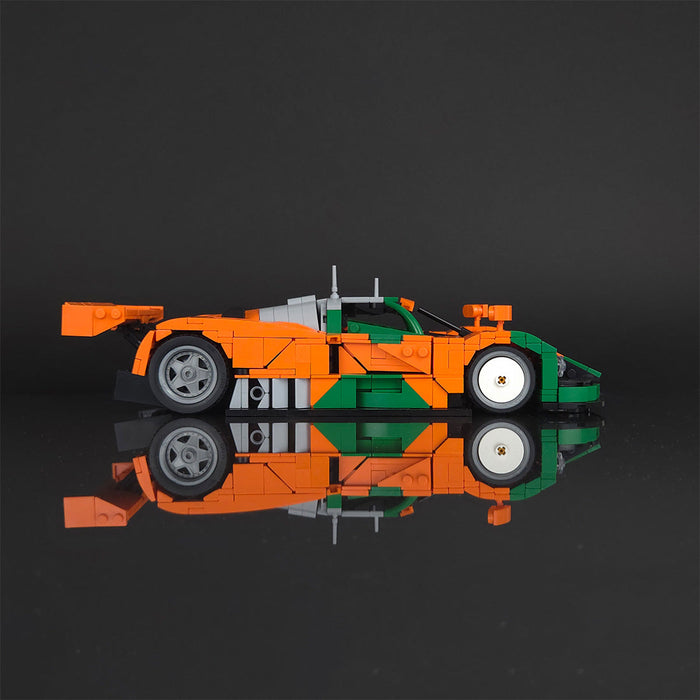 Japanese Winning Racecar Building Blocks Set – Modular Sports Car Model with Removable Engine & Opening Doors（1470PCS)） enginediyshop