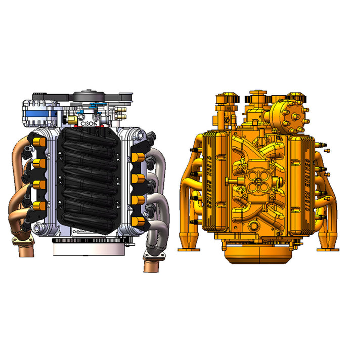 CISON LS-52 V8 Engine Model Kit – 1/5 Scale Working 4-Stroke Gasoline Internal Combustion Engine