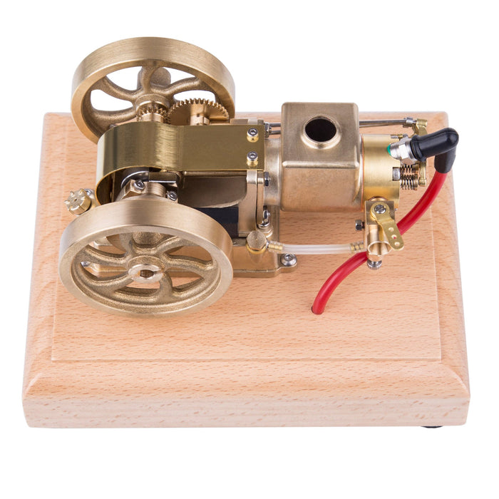 Mini 1.6cc Water-cooled Single-cylinder 4-stroke Gasoline Engine Internal Combustion Engine Model with Wooden Base enginediyshop