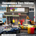 1/64 Scale "Ichiben" Convenience Store Miniature Model, Micro Scale Landscape for Photography, Desktop Collectible Display Decor (Figures & Cars Not Included) enginediyshop