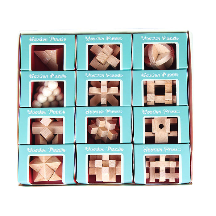 Advent Calendar Filler - Make Yours  12-piece beech wood lock set educational toy enginediyshop