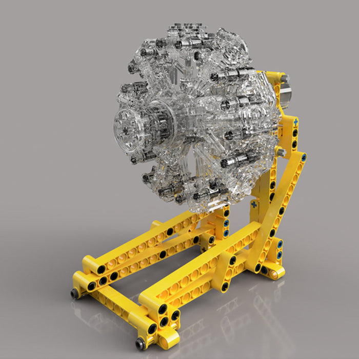 Metal Rack Engine Block Radial Engine Stand Building Blocks Set MOC-153579 Universal Stand ...