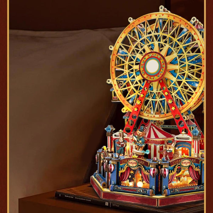 Century Ferris Wheel Music Box DIY 3D Wooden Model Kit, Creative Gift & Desktop Decor (367PCS) enginediyshop