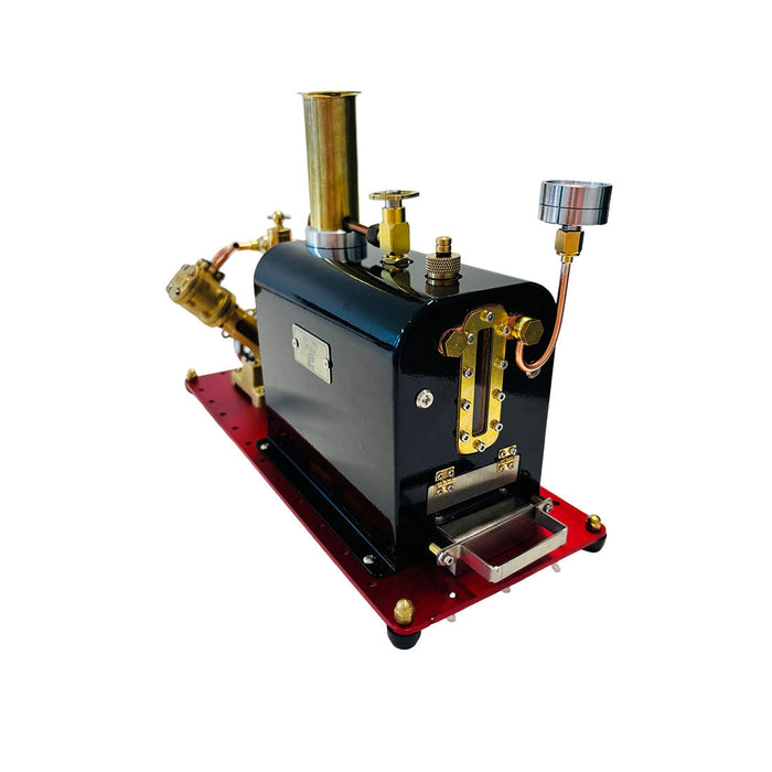 RW-BV2C Mini Reversible Reciprocating V-Type Dual-Cylinder Live Steam Engine and Boiler Model Compatible with 70-130cm Steam Boats for Collectors & Industrial Enthusiasts (Assembled Version) enginediyshop