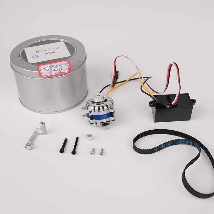 65W High-Power Micro Generator DIY Conversion Kit, Rectifier Voltage Regulator Module with Mounting Bracket and Belt for CISON LS-52 V8 Engine Model enginediyshop