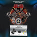MOC Simulation V-Shaped Eight-Cylinder Engine Building Blocks Set（1101PCS/Dynamic Version） enginediyshop