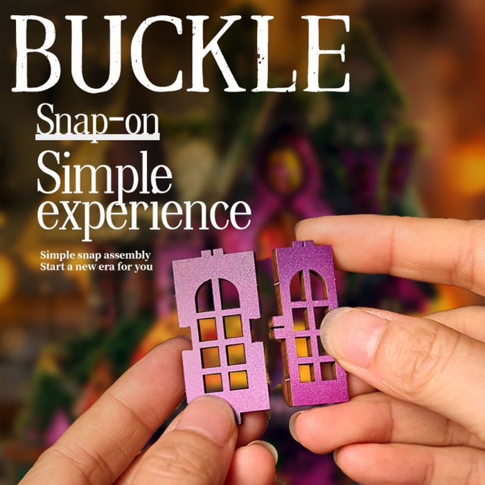 Halloween Night 3D Wooden DIY Miniature Horror House Kit, Spooky Terrifying Desktop Model & Halloween Decoration enginediyshop