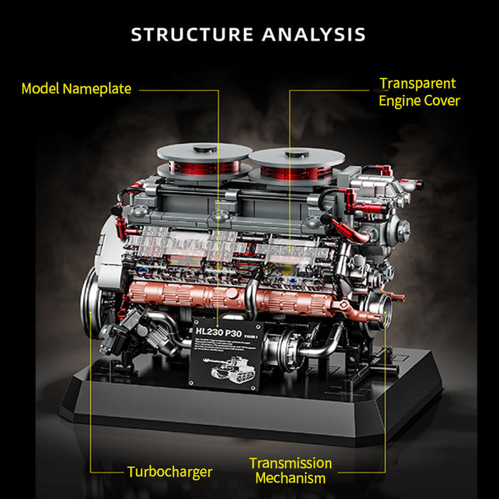Moc Military Tiger Tank Engine Building Blocks Set（1236PCS） enginediyshop