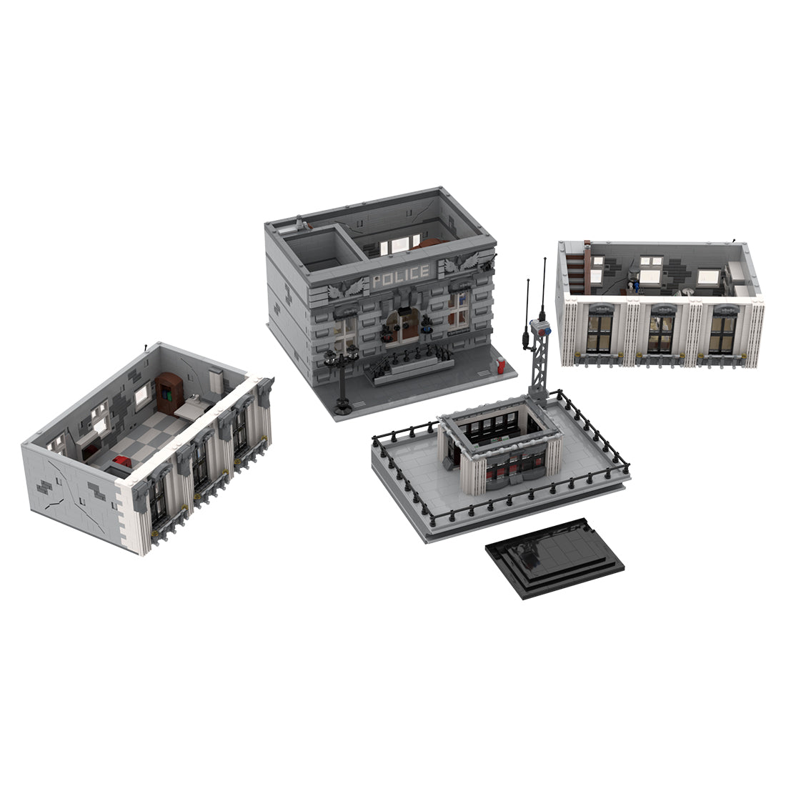 MOC-4652 Large-scale Police Department Building Blocks MOC Set Toys (4914PCS) enginediyshop