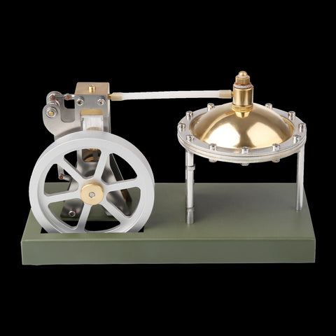ENJOMOR Retro Metalldampfmaschine mit Kessel - Vertikales Transparentes Zylinderdampfmaschinenmodell - STEM-Spielzeug 2