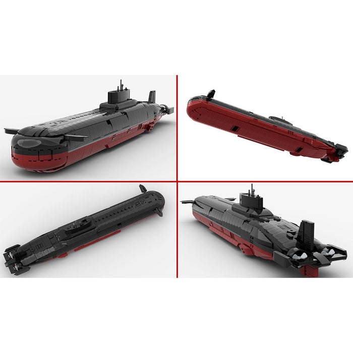 MOC-193085 1/260 Scale Typhoon-Class Nuclear Submarine Building Blocks Set -2886PCS enginediyshop