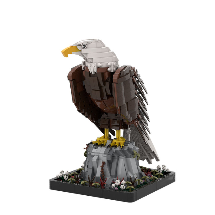 MOC-161001 American Bald Eagle Assembly Building Blocks Set (1468PCS/Dark-brown)
