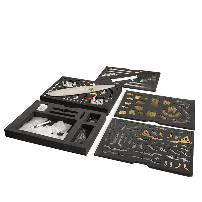3D Metal Mechanical Horse Model DIY Dynamic Creature Assembly Sculpture with Precision Transmission Structure Powered Model Art Installation Display Kit-300+PCS enginediyshop