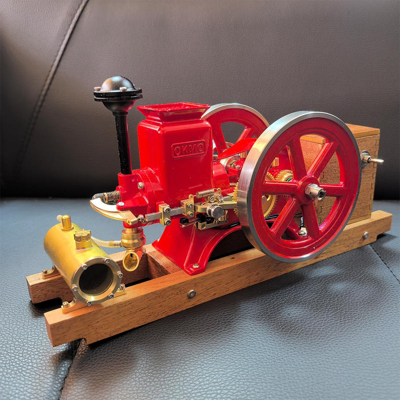 RETROL & OKMO B02 Hit and Miss Engine Model Retro Miniature Horizontal Single-Cylinder 4-Stroke Gasoline Engine enginediyshop