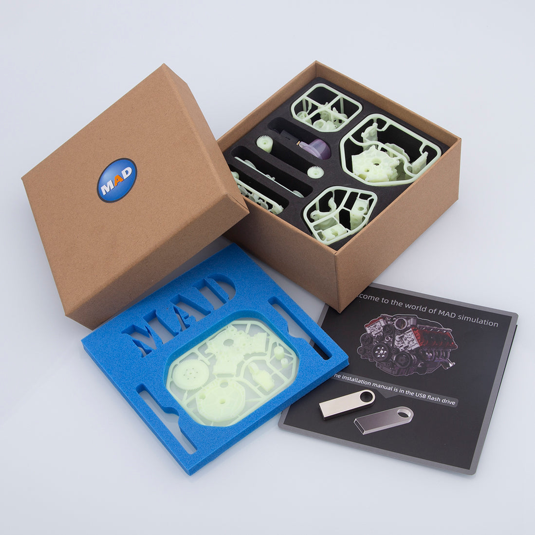 MAD RC V8 Engine KIT 3D Printing Simulated Dynamic Working V8 Engine t ...