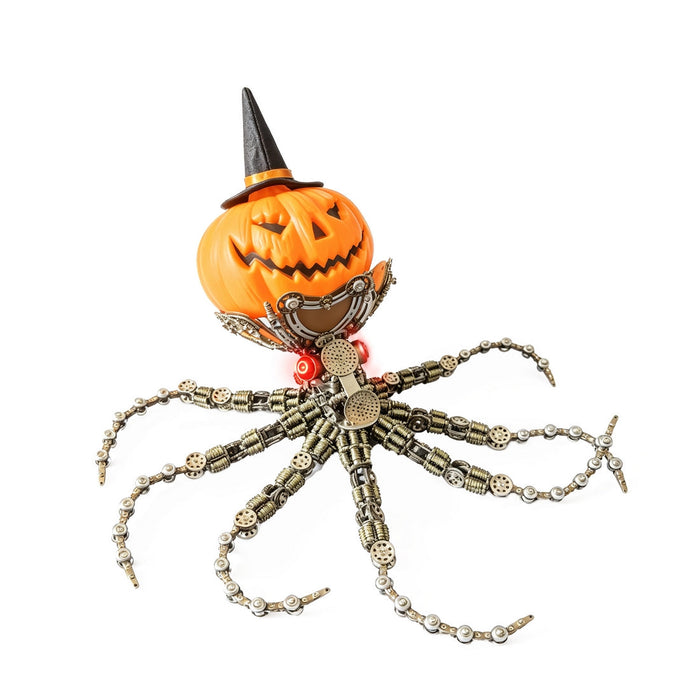 Punkbuild Steampunk Mechanical Octopus Metal Model Kit – Pumpkin Head, 2400+ PCS enginediyshop