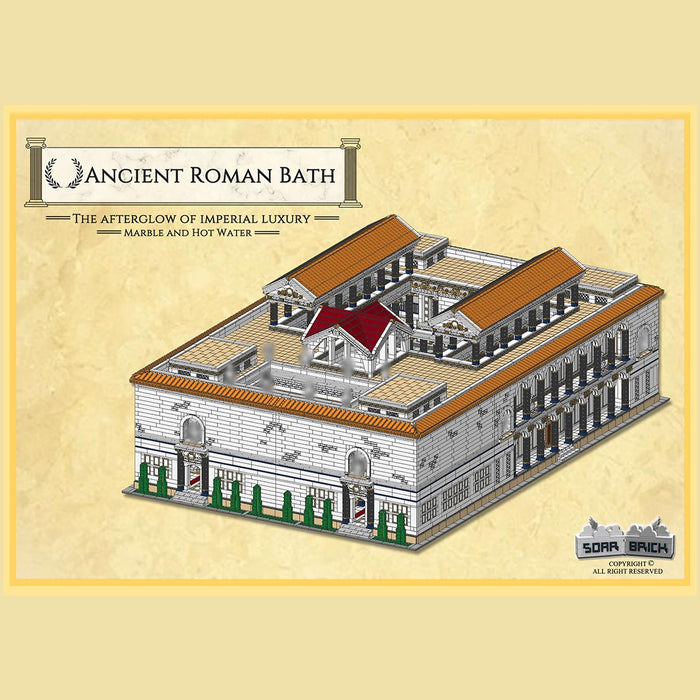 Ancient Roman Bath Historical Display Building Block Set-30812PCS enginediyshop