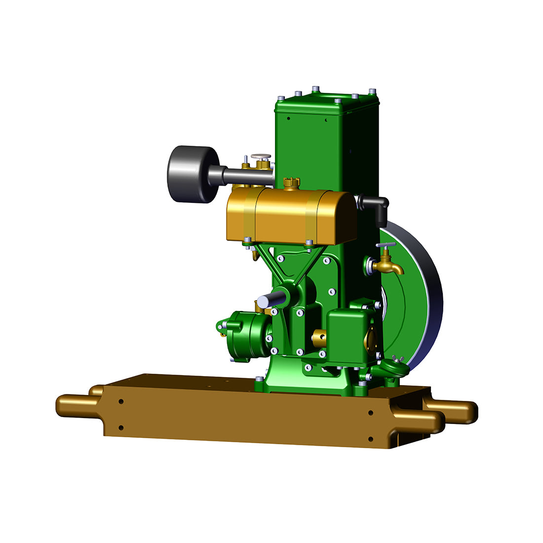 RETROL & OKMO L-D Miniature Single-Cylinder 4-Stroke Stationary Gasoline Engine Model 100th Anniversary Edition enginediyshop