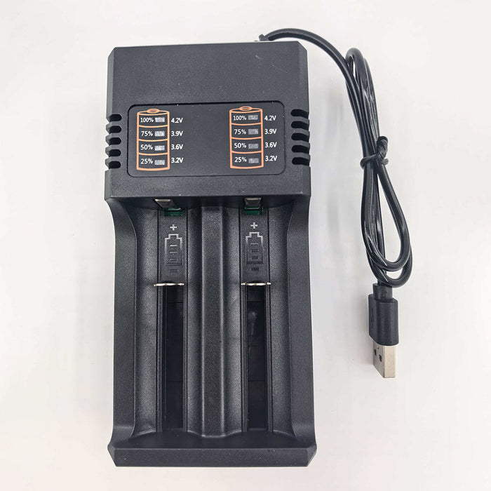 USB Intelligent Fast Charger for 3.7V/4.2V 18650 Lithium Batteries Dual Slot Charging Station for Model Engine Power Battery Accessories enginediyshop