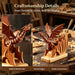 Wooden Western Mythical Creature Model – Articulated Gothic Fantasy Desktop Sculpture enginediyshop