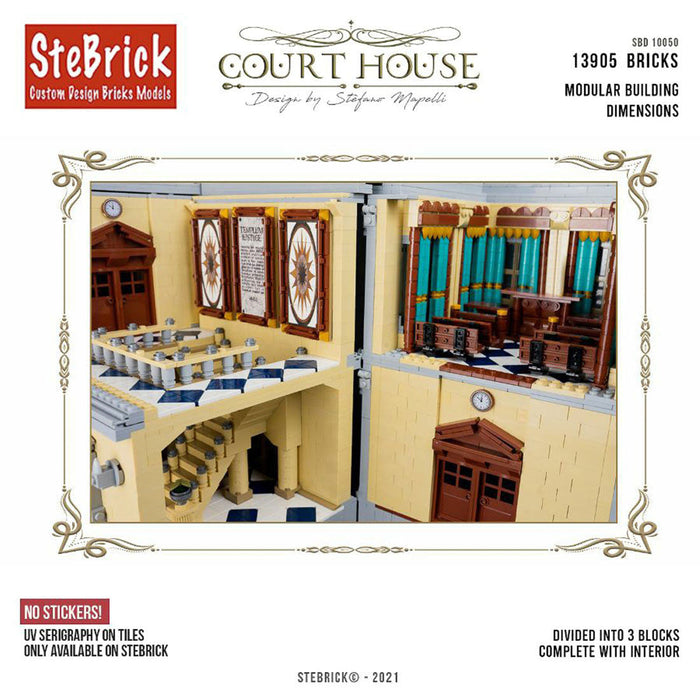 MOC-77106 The Court House Building Blocks DIY Small Particle Model without Stickers(13905PCS ） enginediyshop