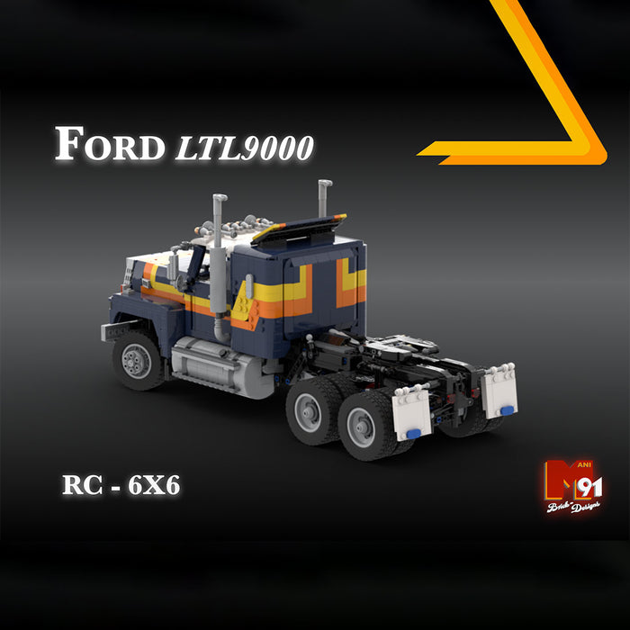 MOC- 1/17scale  FORD Class 8 Truck Building Blocks Set (Dark Blue/Dynamic Version/2443PCS)
