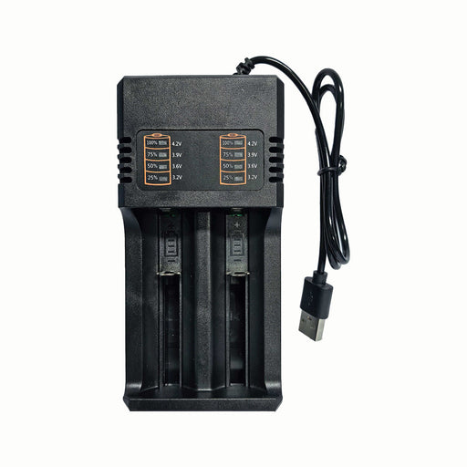 USB Intelligent Fast Charger for 3.7V/4.2V 18650 Lithium Batteries Dual Slot Charging Station for Model Engine Power Battery Accessories enginediyshop