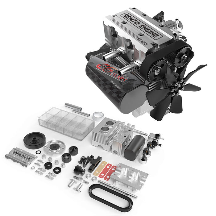 PizazzToy SEMTO ENGINE ST-NF2 - Mini moteur à essence en métal - Double rangée - Quatre temps - Refroidi par air - Nitro - Avec kit de démarrage PizazzToy SEMTO ENGINE ST-NF2 - Mini moteur à essence en métal - Double rangée - Quatre temps - Refroidi par air - Nitro - Avec kit de démarrage