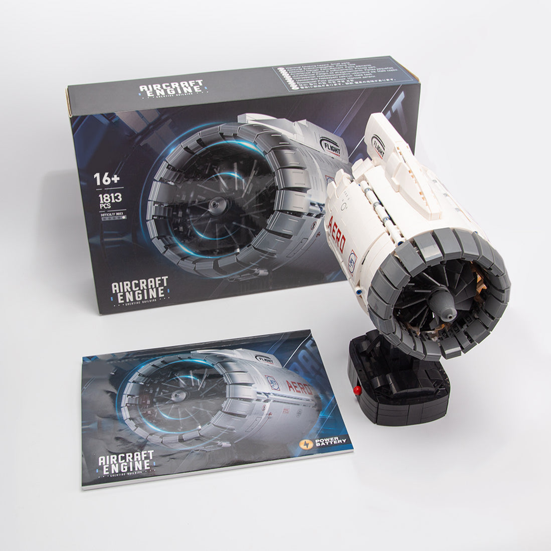 MOC Turbofan Aircraft Engine Model Kit - Realistic Turbofan Engine MOC ...