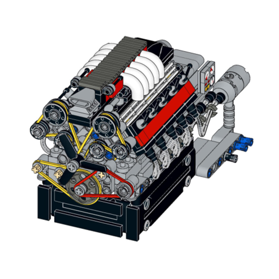 MOC V10 Engine with Gearbox Single Overhead Camshaft (SOHC) Air-Cooled ...