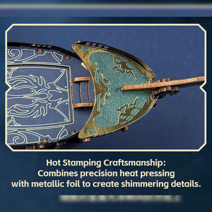 Whale Ship DIY 3D Wooden Puzzle Kit (472PCS) enginediyshop