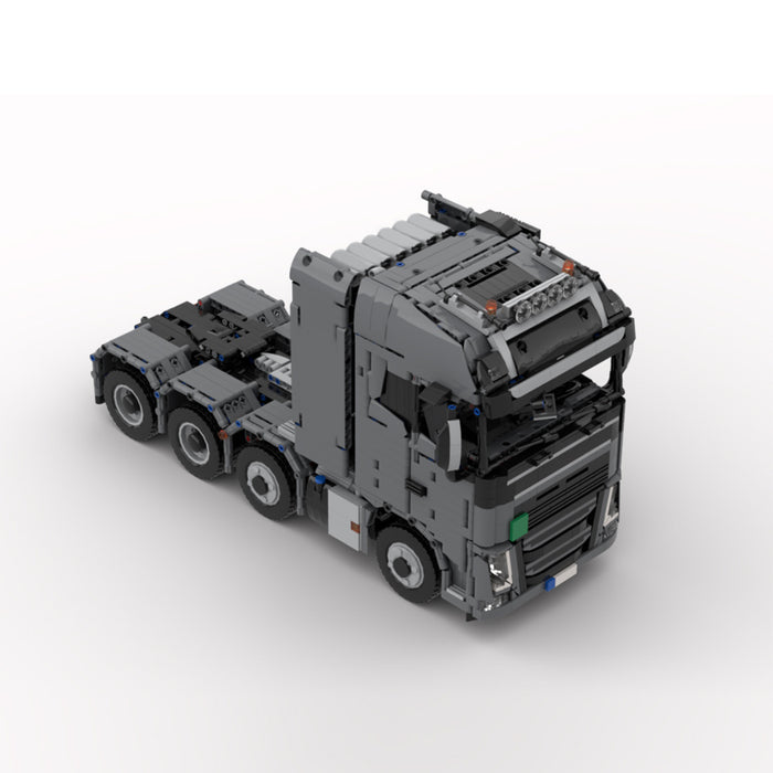 MOC-1/17 Scale Volvo FH16 Heavy Tractor Truck Building Blocks Set(Dynamic Version/Black/3291PCS