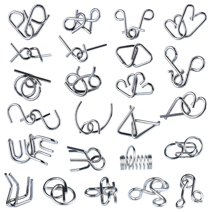 Advent Calendar Brain Teaser Adventskalender 24Pcs Christmas Gift Metal Brain Teasers Puzzle Toys for Adults and Kids enginediyshop