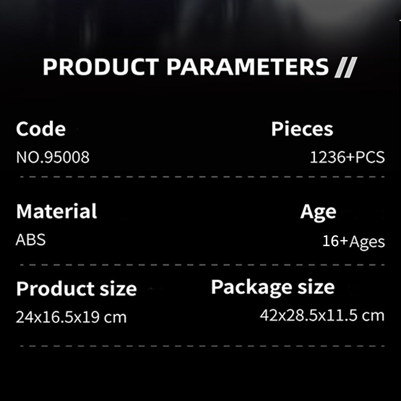 Moc Military Tiger Tank Engine Building Blocks Set（1236PCS） enginediyshop