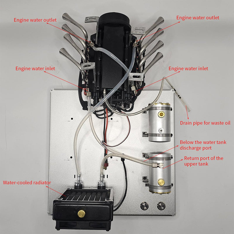 All-in-One Aluminum Alloy Base Starter Kit For TOYAN FS-V800WGP Engine Model Includes Ignition Set Water Cooling Set Battery and Charger enginediyshop