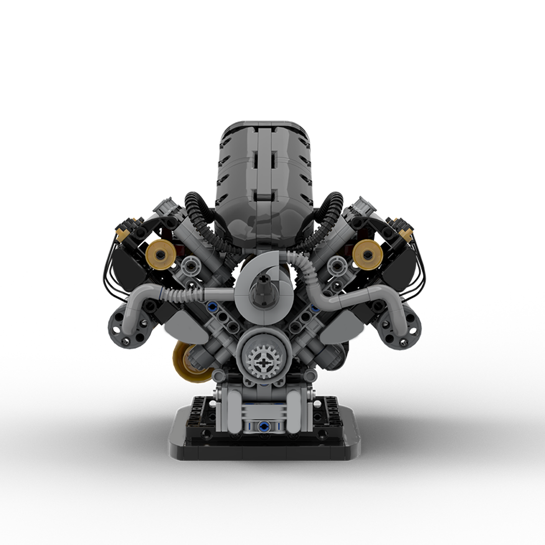 V6 Hybrid Engine Building Blocks MOC Motor Bricks Build Your Own V6 Engine 1256PCS Designed by Lukas2020 enginediyshop