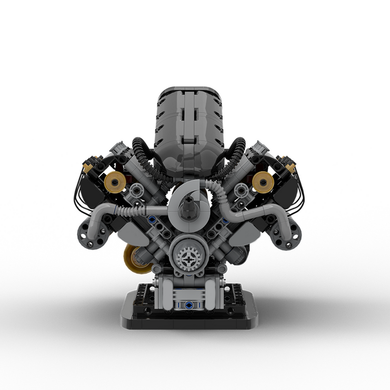 V6 Hybrid Engine Building Blocks MOC Motor Bricks Build Your Own V6 Engine 1256PCS Designed by Lukas2020 enginediyshop
