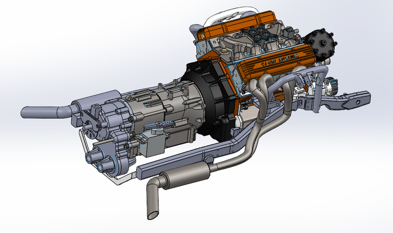 CISON 6-Speed Power Shift Transmission + High/Low Transfer Case Kit for CISON V8 Engine Model