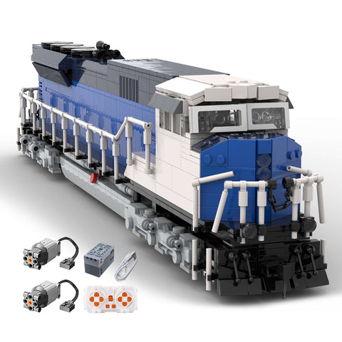 MOC-125573 EMD SD90/43MAC Salt Fantasy Livery Train Model Building Block Set 2256PCS