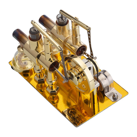 ENJOMOR Balance Hot Air Stirling Engine External Combustion Engine Model with LED Bulb Science & Technology Educational Toy Gift enginediyshop