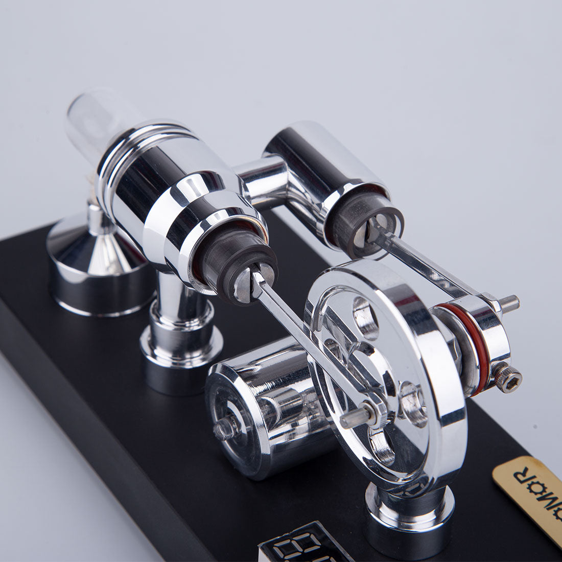ENJOMOR Metal Gamma Hot-air Stirling Engine Model with Bulb Educational Toys Gifts enginediyshop
