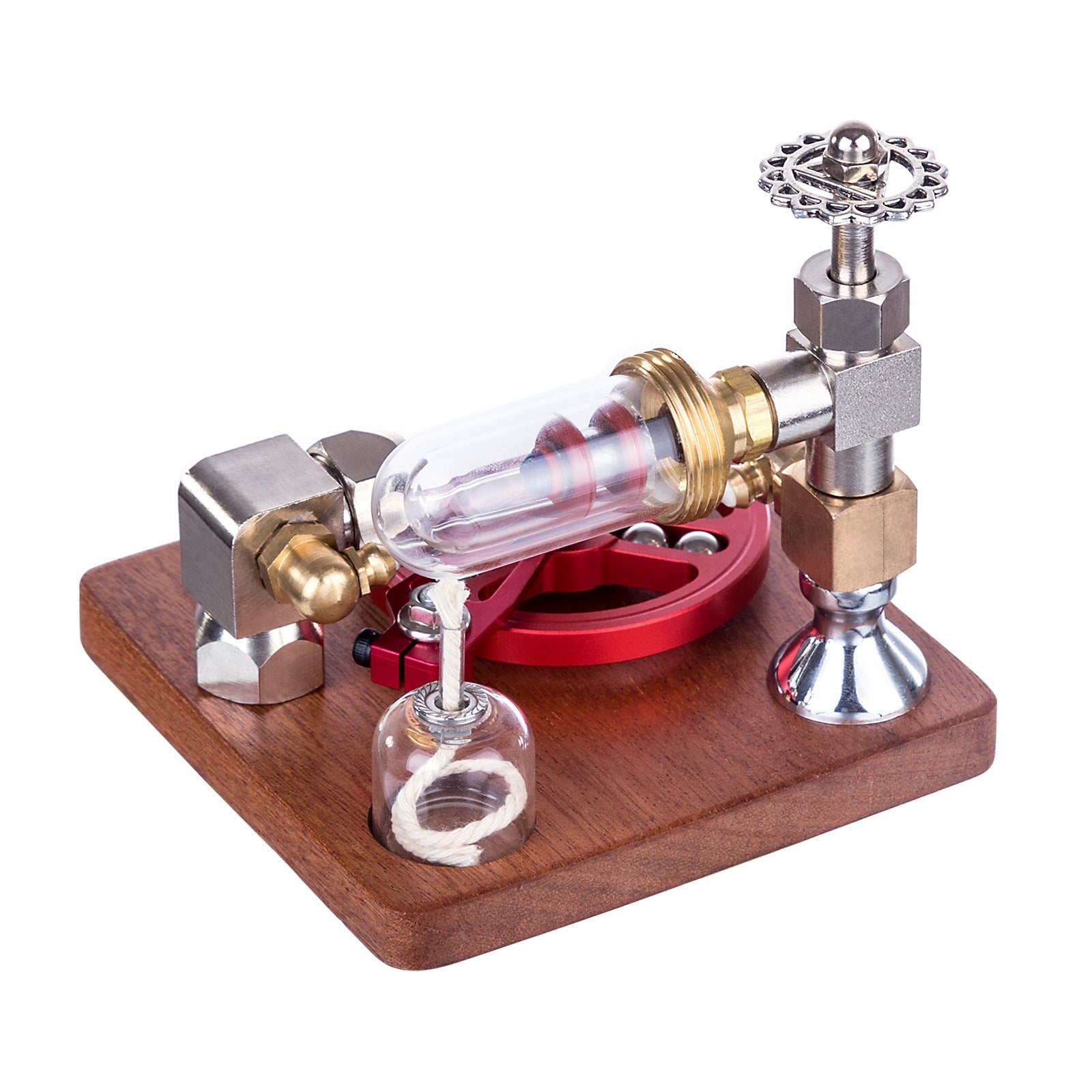 Single Cylinder Stirling Engine Model Speed Adjustable with Ball Bearing Flywheel STEM Science Experiment Set enginediyshop