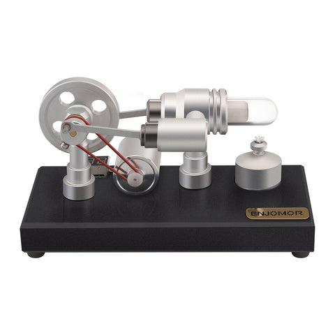 ENJOMOR γ-Type Hot-air Stirling Engine External Combustion Model LED Lights Voltage Digital Display Meter Generator Model Toy enginediyshop