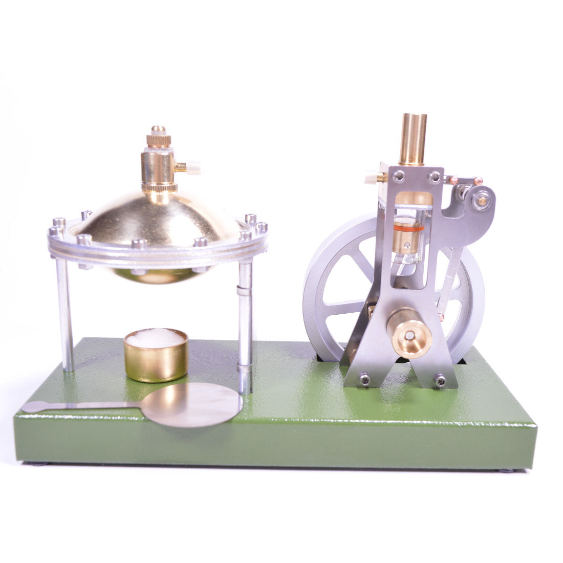 ENJOMOR Single Cylinder Steam Engine Model Retro Metal Vertical Transparent Steam Engine with Boiler enginediyshop