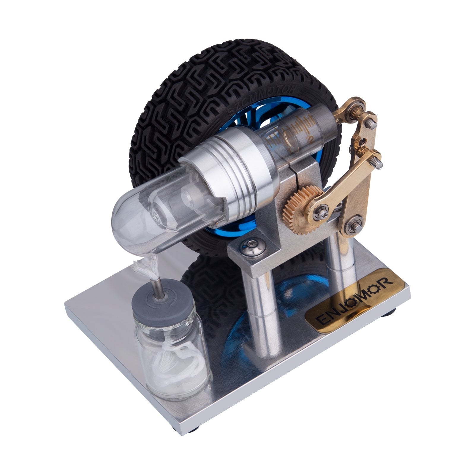 ENJOMOR Miniature Mini Alpha Rocker Arm Connecting Rod Stirling Engine Model Science Education Toy Enthusiast Gift enginediyshop